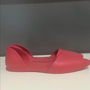 Native Shoes Audrey Pointed Toe D’Orsay Flats Red EVA Slip-On